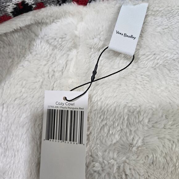 NWT VERA BRADLEY COZY COWL INFINITY SCARF PLAYFUL PENGUINS RED Neck Warmer #818 - Picture 5 of 7